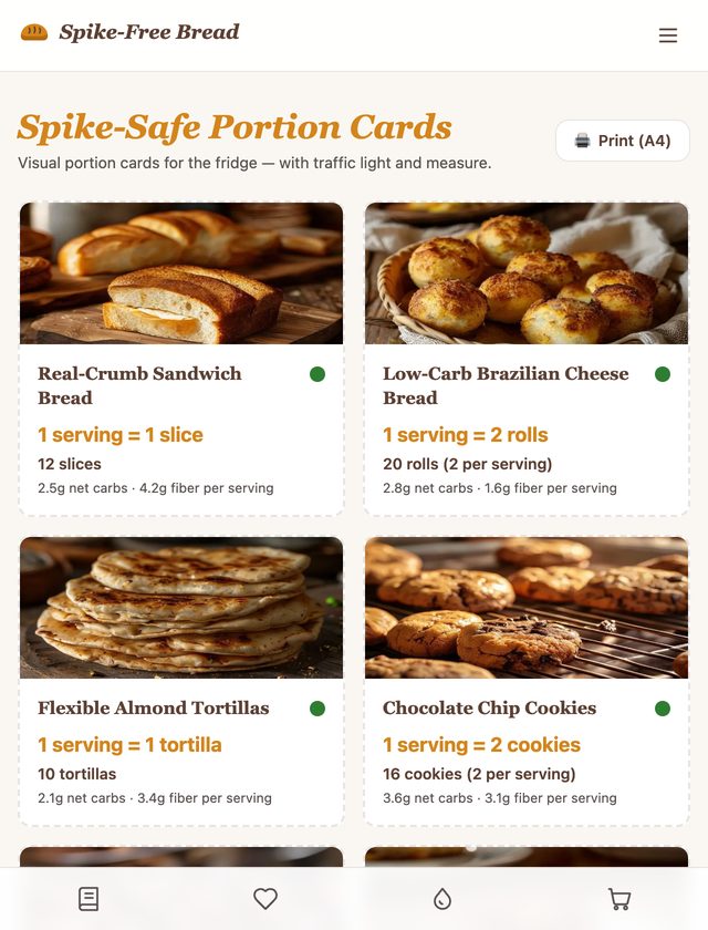 Spike-Safe Portion Cards mockup
